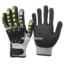 Gants NMSAFETY revêtus de nitrile pour les champs pétrolifères